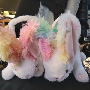 Pair of animated musical bunny baskets- basically new